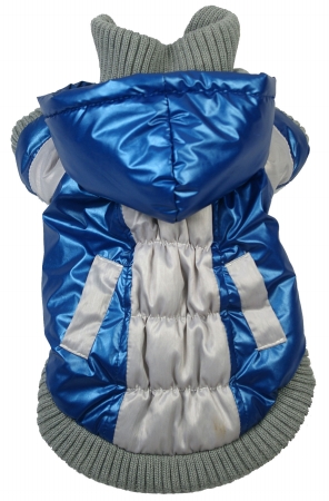 Pet Life 24BLXS Blue and Beige Aspen Vontage Dog Ski Coat XS