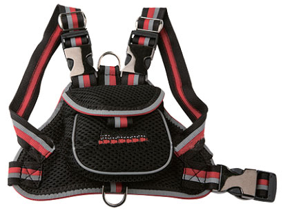 Pet Life Ha1bksm Black Mesh Harness With Pouch - Sm