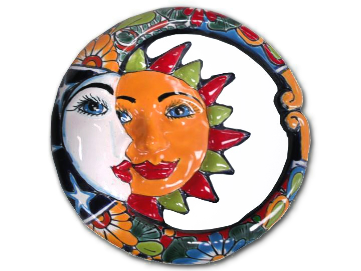 Pottery Express 1896 Talavera 13 in. SunMoon Eclipse