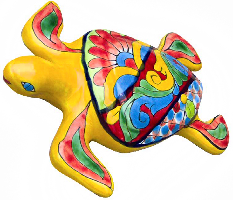 Pottery Express 2110 Talavera Sea Turtle  Set of 2
