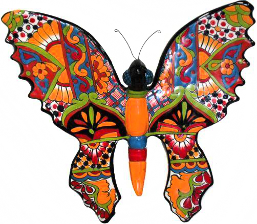 Pottery Express 2361 Talavera Small Butterfly