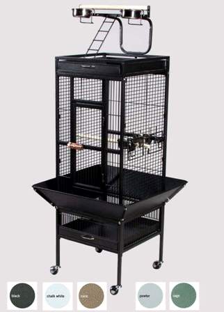 18 In. X 18 In. X 57 In. Wrought Iron Select Cage - Black