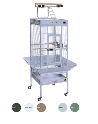 18 In. X 18 In. X 57 In. Wrought Iron Select Cage - Pewter