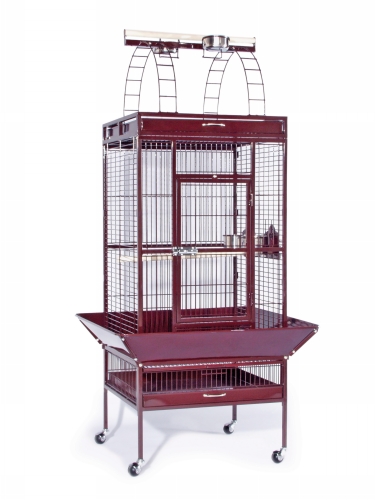 24 In. X 20 In. X 60 In. Wrought Iron Select Cage - Garnet Red