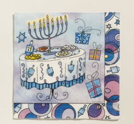 Rite Lite 20406 The Gift of Chanukah 13 in. Luncheon Napkin  Pack of 12