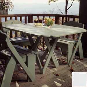 Uwharrie Chair 4091 Square Picnic Table  White