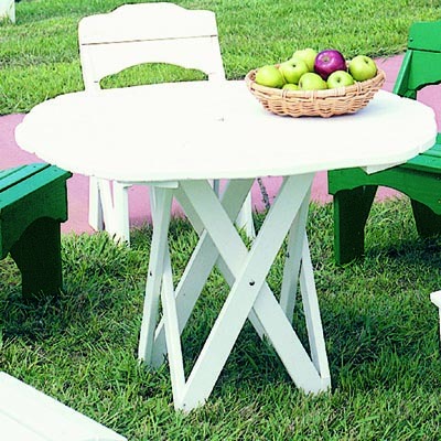 Uwharrie Chair 8093 Round Picnic Table  White