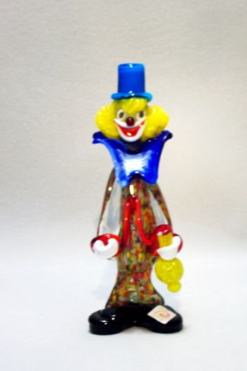 Fp-04b 9" Murano Glass Clown