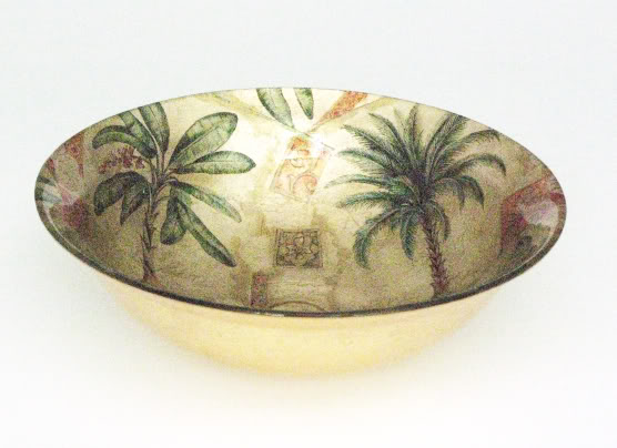 Os 507 11" X 4" Palm Tree Bowl