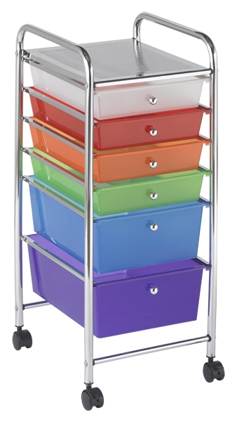 Early Childhood Resource Elr-20102-as 6 Drawer Mobile Organizer - Assorted