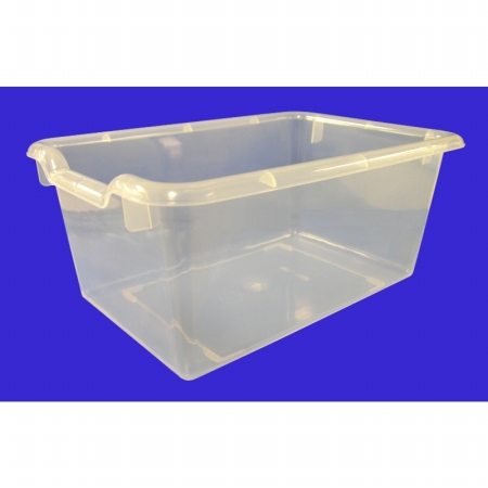 Early Childhood Resource Elr-0482-cl Tote Bin With Scoop Front - Clear