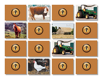Slm224 On The Farm Photographic Memory Matching Game