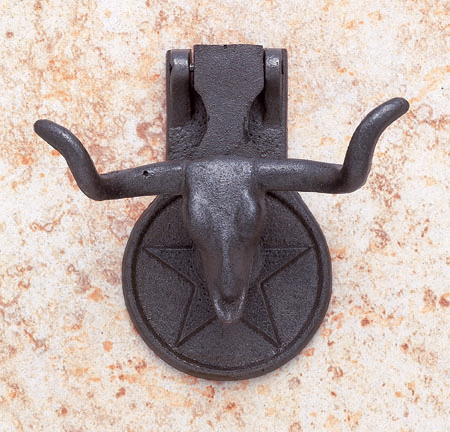 JVJHardware 97522 Monterey 5.94 in. Longhorn Door Knocker  Iron