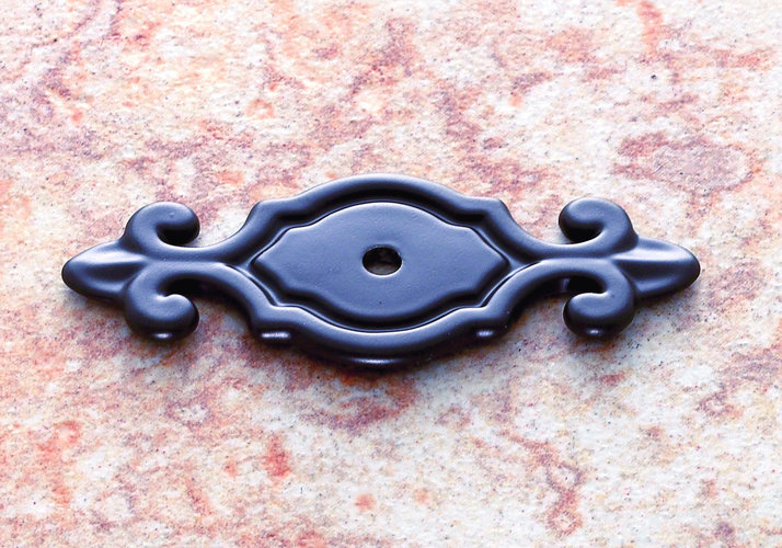 JVJHardware 46720 Classic 3 in. Single Back Plate for Knobs  Oil Rubbed Bronze