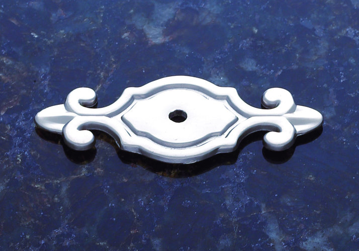 JVJHardware 46746 Classic 3 in. Single Back Plate for Knobs  Satin Nickel
