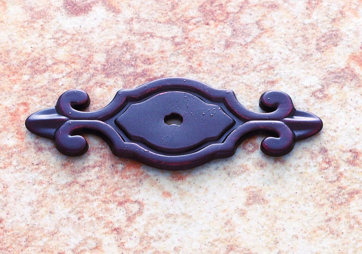 JVJHardware 46712 Classic 3 in. Single Back Plate for Knobs  Old World Bronze