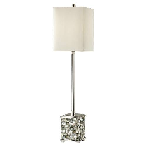 Sea Gull Lighting 9987PNBKPS Aria 1 Light Buffet Lamp  Polished NickelBlack Pearl Shell