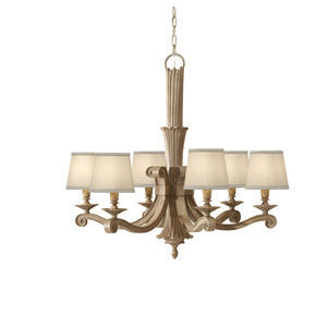 Sea Gull Lighting F26816MAW Blaire 6 Light Single Tier Chandelier  Medium Aged Wood
