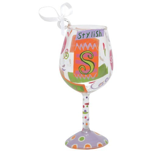 Santa Barbara Studio ORN5-5515S Lolita Mini Wine Ornament - Letter S