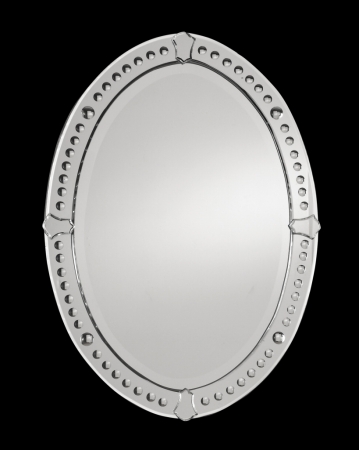 05003 B Graziano Oval Curved Beveled Mirrors