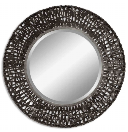 11587 B Alita Mirror Black Woven Metal