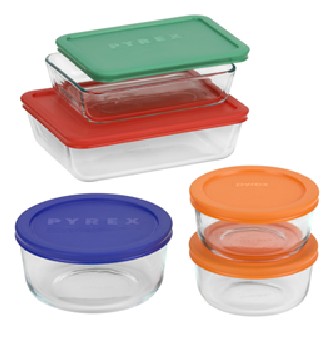 1091198 10pc Storage Set With Multicolored Covers