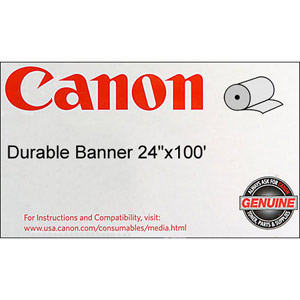 Canon 0834V777 Durable Matte Polypropylene Banner Paper 24'' x 100 feet Roll Canon 0834V777 Durable Matte Polypropylene Banner Paper 24'' x 100 feet Roll