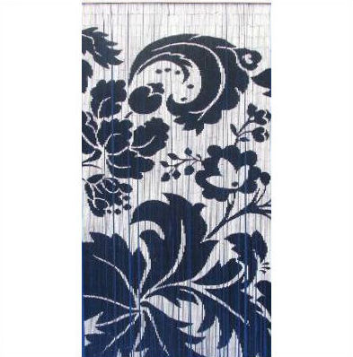 5256 Black And White Floras Curtain