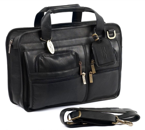 149e-black Slimline Executive Briefcase - Black
