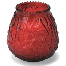 Sterno STE 234V1RD EuroVenetian Filled Glass Candles  Red