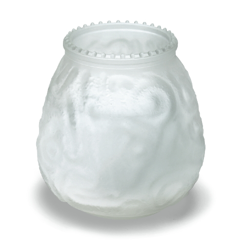 Sterno STE 234V4FWH EuroVenetian Filled Glass Candles  White Frost