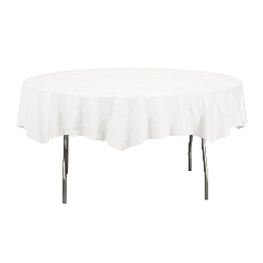 Converting Inc COV 923272 82 in. OctyRound Table Cover  White