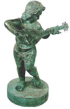 Boy Playing Guitar Statue