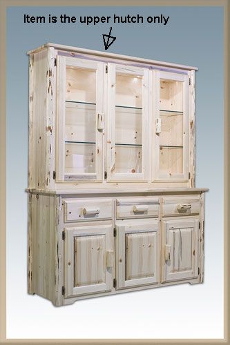 Mwhcchld China Hutch With Glass Shelves And Three Display Lights