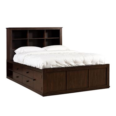 Powell Company 503045 Landon Full Size Storage Bed Antique Walnut