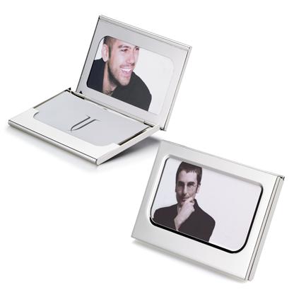 Picture Perfect Photo Stainless Steel Business Card Holder