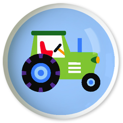 Olive Kids DKTPTX441 Trains Planes and Trucks Tractor Drawer Knob