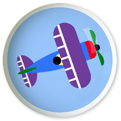 Olive Kids DKTPTX442 Trains Planes and Trucks Airplane Drawer Knob