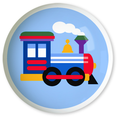 Olive Kids DKTPTX450 Trains Planes and Trucks Train Large Drawer Knob