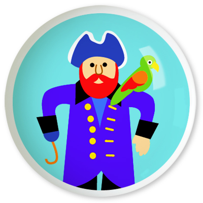 Olive Kids DKPIRA440 Pirates Captain Knobs
