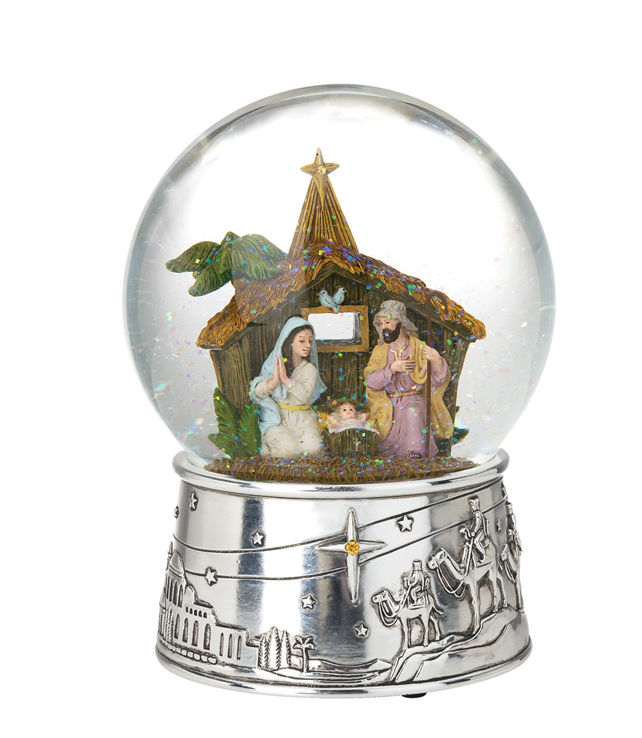 Reed and Barton 3240093000 Away in a Manger Snowglobe