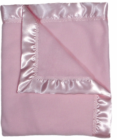 Raindrops 1800 Fleece Receiving Blanket  Pink