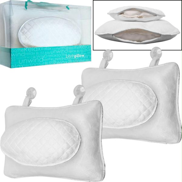 Set Of 2 Micro Terry Bath Pillows By Remedy