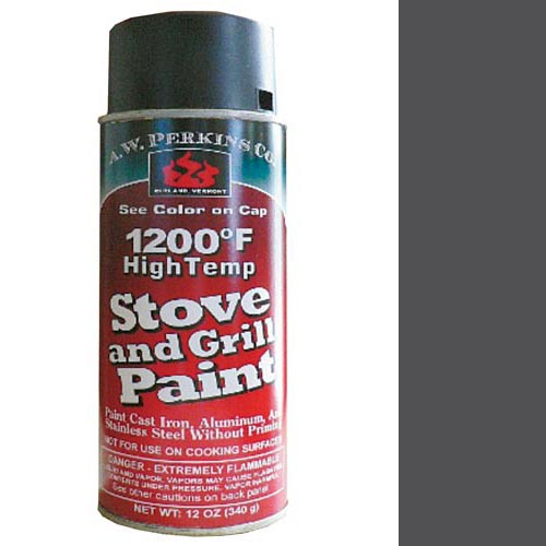 AW Perkins 92CM 1200 Stove Paint  Spray in Charcoal Metallic
