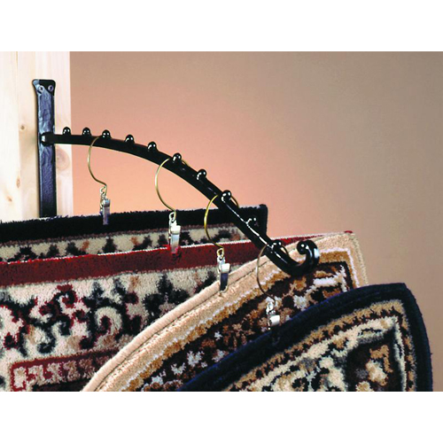 Minuteman RRB01 Rug Rack Bracket Plus 10 Hangers Black