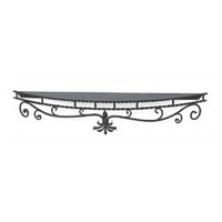 Minuteman MS01 60apos;apos; Wrought Iron Mantel Shelf  Black