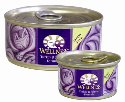 Wellpet Om08953 24-3 Oz Wellness Canned Cat Turkey And Salmon Food