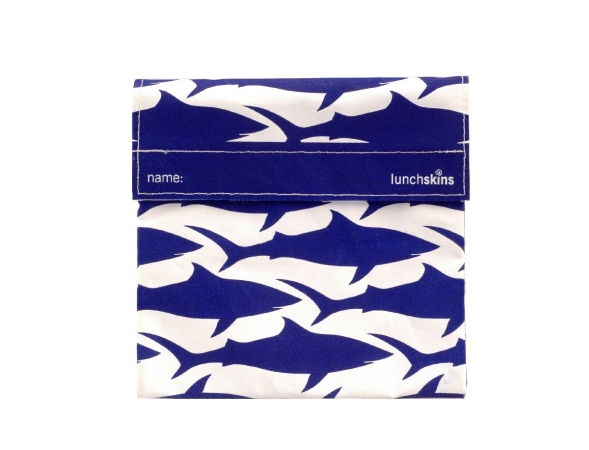 Lunch Skins LSK10911P2 Sandwich Size Bag#44; Lunchskins#44; Navy Blue Shark#44; 6 x 6.5. This multipack contains 2.