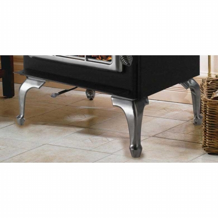 Napolean Fireplaces 202CSS Ornamental Satin Chrome Plated Cast Iron Stove Legs