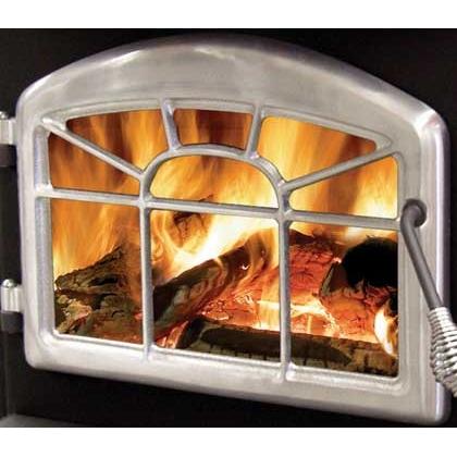 Napolean Fireplaces H222SSW Cast Iron Door  Early American Webbed Arch  Satin Ch